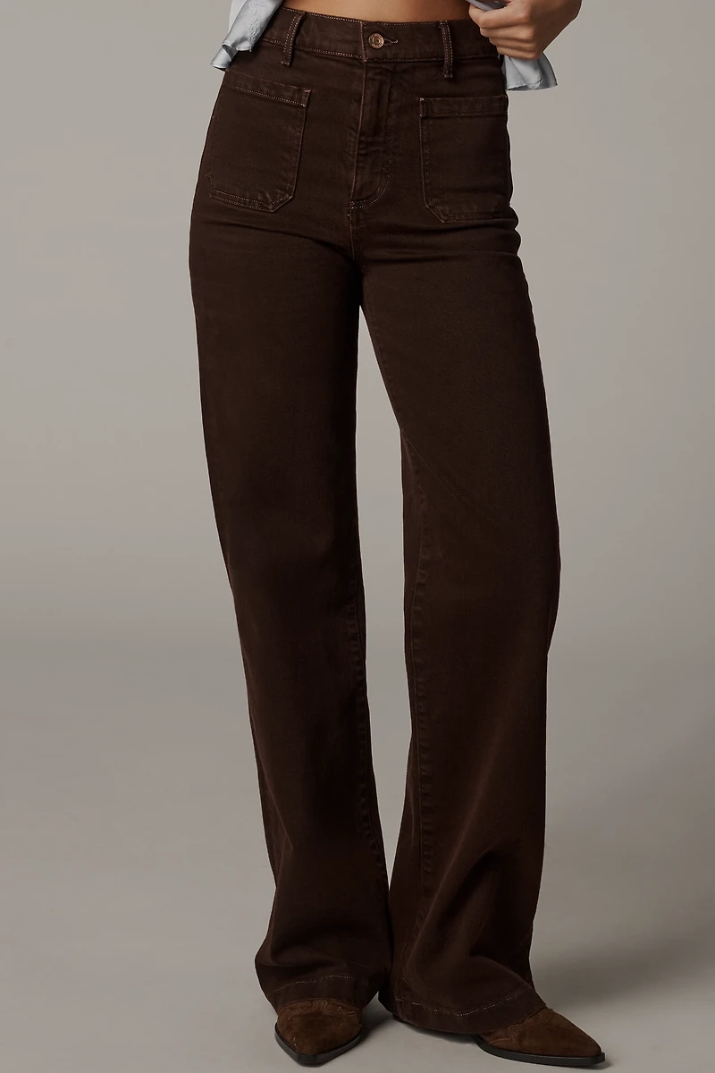LE JEAN Nomad Velvet High-Rise Taper Jeans
