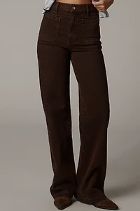 LE JEAN Nomad Velvet High-Rise Taper Jeans