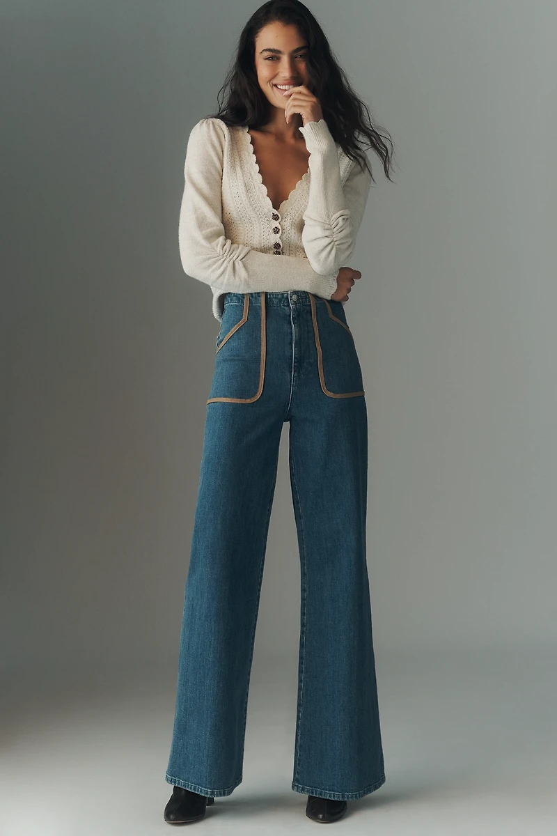 LE JEAN Joni High-Rise Flare Jeans