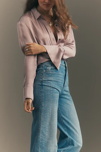 LE JEAN Column High Rise Wide Leg Jeans