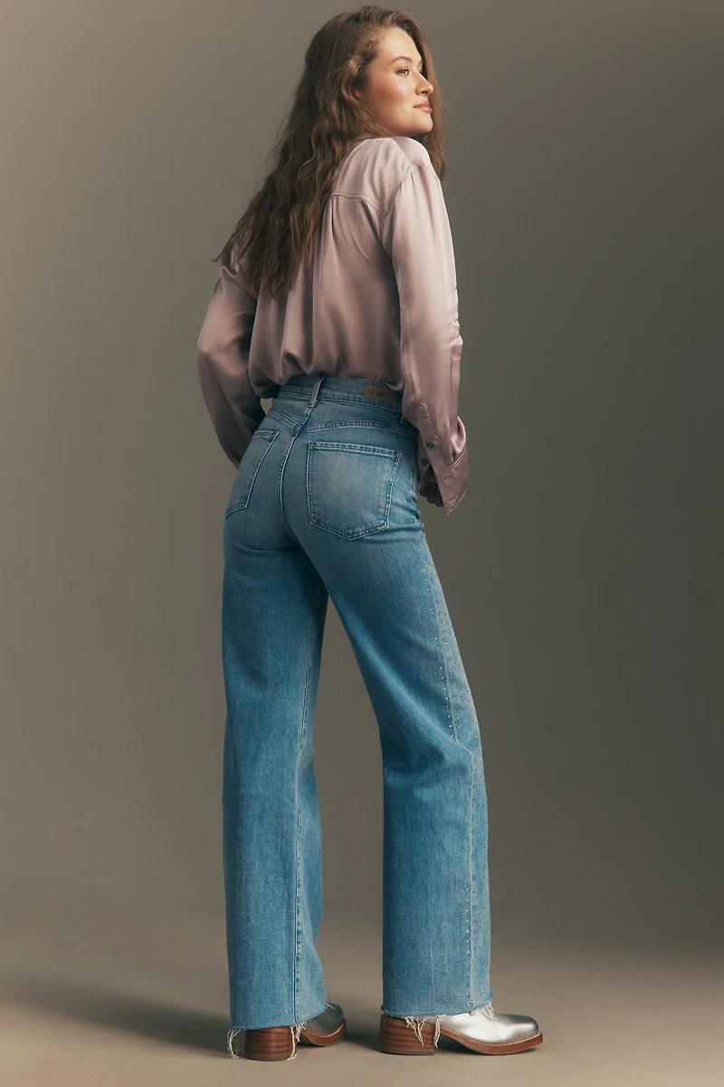 LE JEAN Column High Rise Wide Leg Jeans