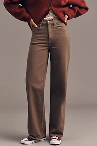 LE JEAN Column High-Rise Wide-Leg Jeans