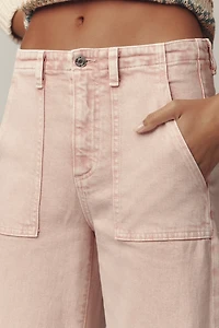 LE JEAN Utility Soft Mid-Rise Barrel Jeans