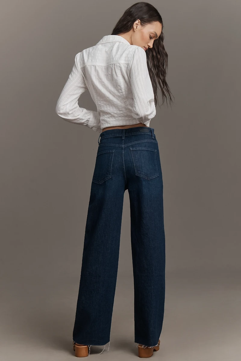 LE JEAN Column High-Rise Wide-Leg Jeans