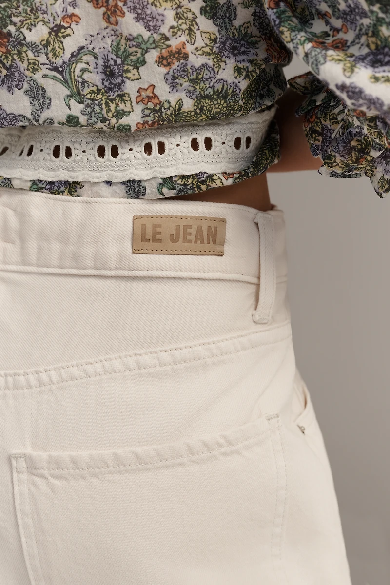 LE JEAN Luna High-Rise Relaxed Wide-Leg Tie-Waist Jeans