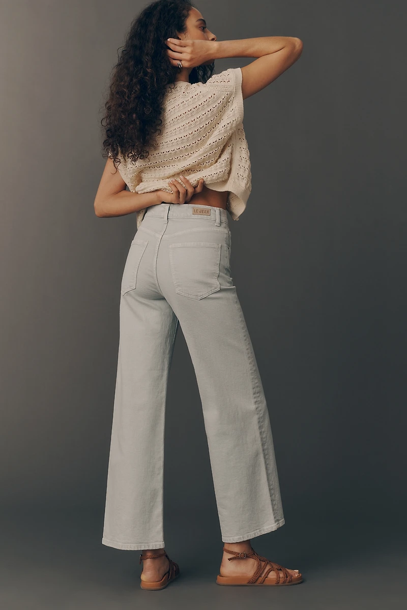 LE JEAN Column High-Rise Wide-Leg Jeans