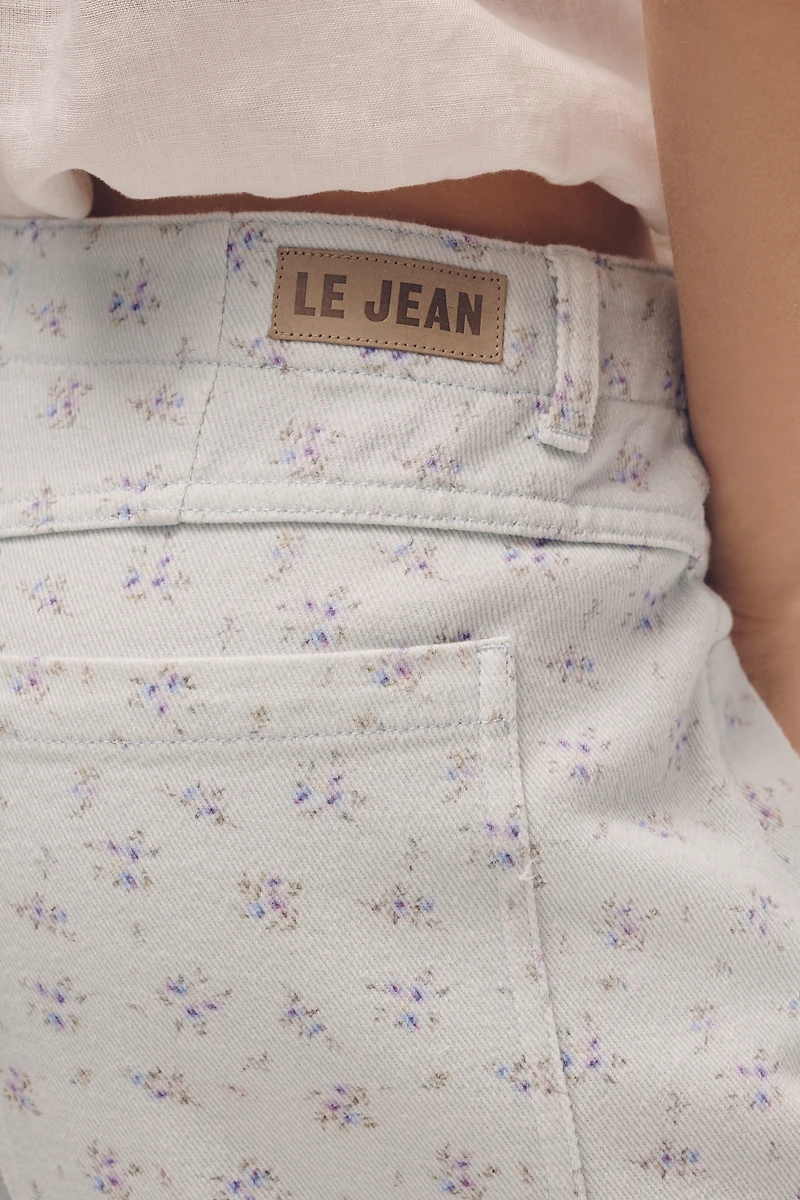 LE JEAN Cotton Selena Crop High-Rise Tapered Jeans