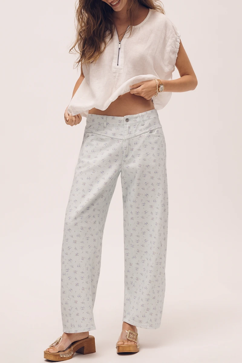 LE JEAN Cotton Selena Crop High-Rise Tapered Jeans