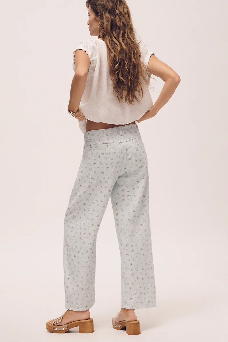 LE JEAN Cotton Selena Crop High-Rise Tapered Jeans
