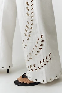 LE JEAN Column High Rise Wide Leg Jeans