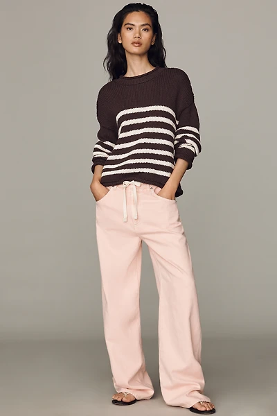 LE JEAN Luna High-Rise Relaxed Wide-Leg Jeans