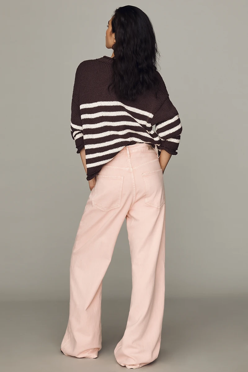 LE JEAN Luna High-Rise Relaxed Wide-Leg Jeans