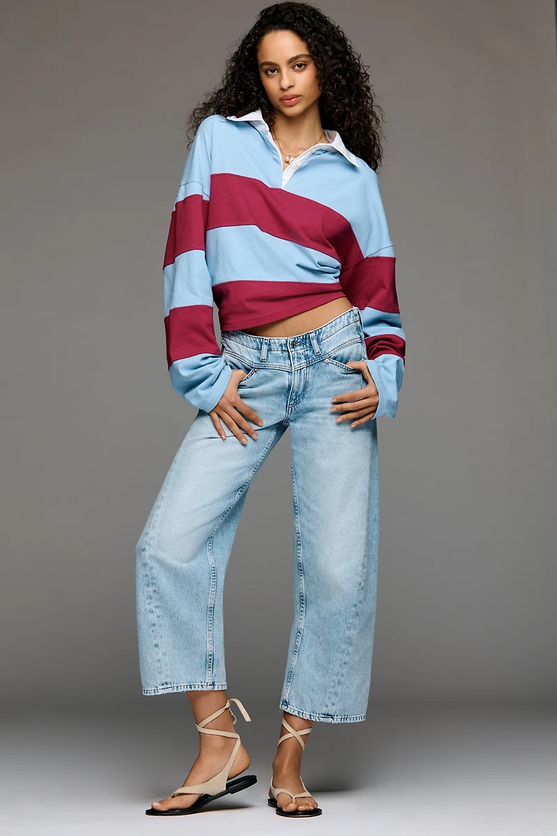 LE JEAN Selena Crop High-Rise Tapered Jeans
