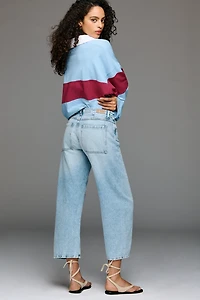 LE JEAN Selena Crop High-Rise Tapered Jeans