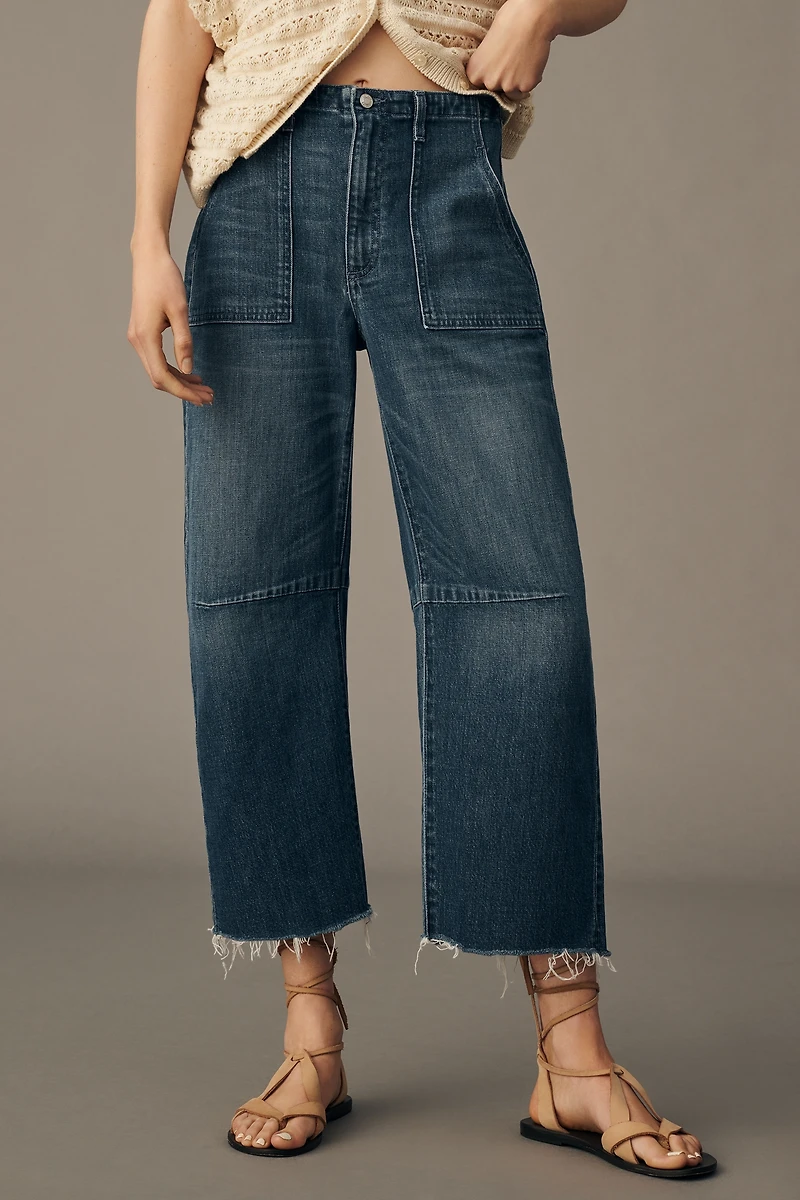 LE JEAN Petite Utility Barrel Pants
