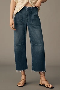 LE JEAN Petite Utility Barrel Pants
