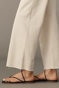 LE JEAN Petite White Column Jeans