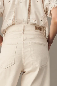 LE JEAN Petite White Column Jeans