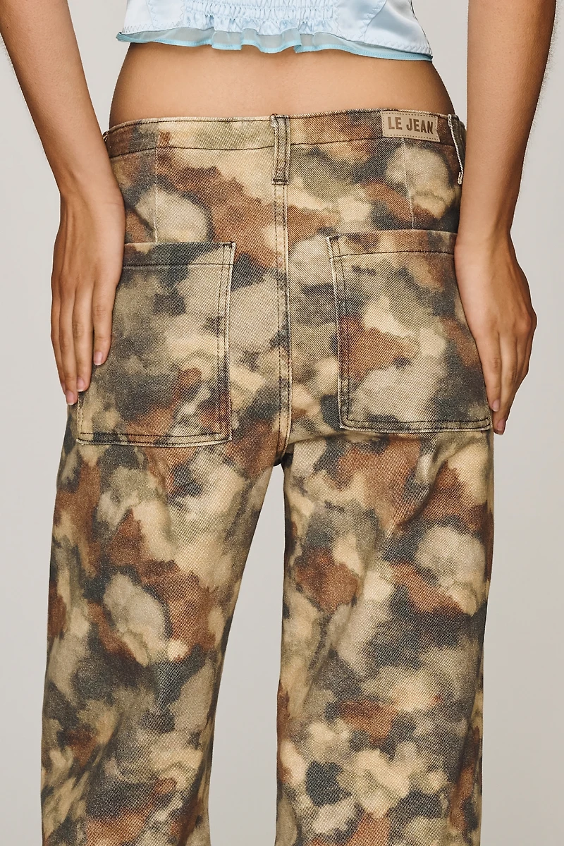 LE JEAN Utility Mid-Rise Soft Barrel Jeans