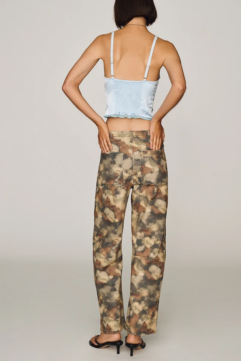 LE JEAN Utility Mid-Rise Soft Barrel Jeans