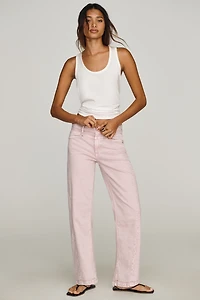 LE JEAN Selena Crop Mid-Rise Tapered Jeans