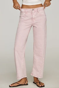 LE JEAN Selena Crop Mid-Rise Tapered Jeans