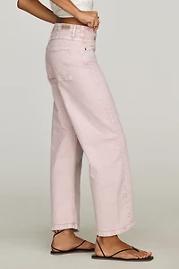 LE JEAN Selena Crop Mid-Rise Tapered Jeans