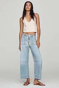 LE JEAN Weightless Utility Mid Rise Barrel Jeans