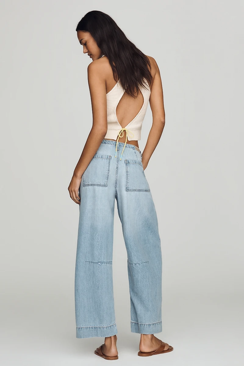 LE JEAN Weightless Utility Mid Rise Barrel Jeans