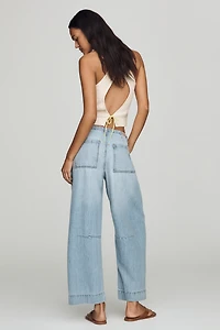 LE JEAN Weightless Utility Mid Rise Barrel Jeans
