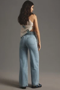 Hudson Tie-Waist High-Rise Wide-Leg Jeans