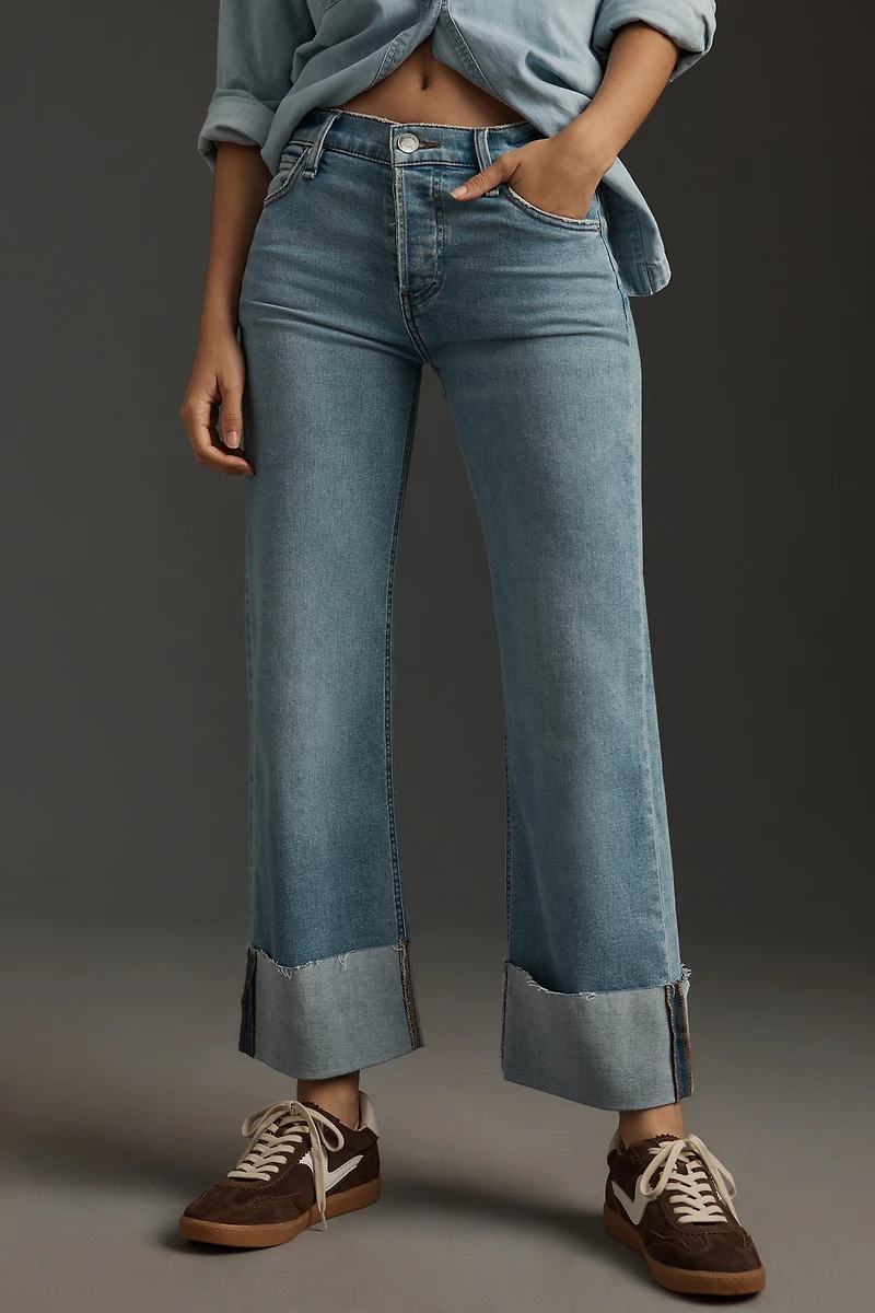 Hudson The Rosie High-Rise Wide-Leg Cuff Jeans