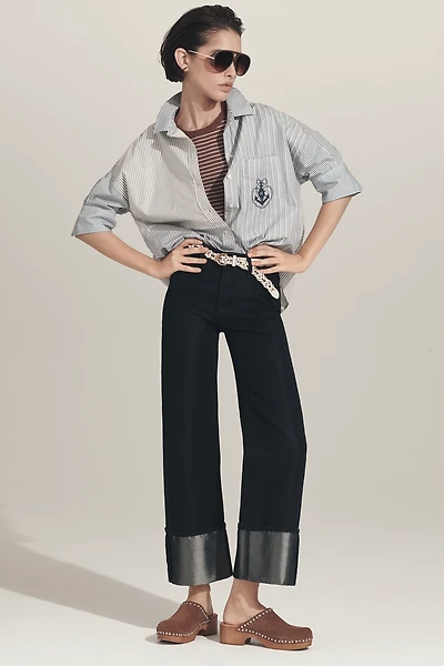 Hudson Rosie Mid-Rise Wide-Leg Jeans