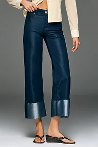 Hudson Rosie Mid-Rise Wide-Leg Jeans