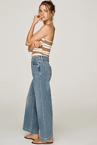 Hudson Jodie High-Rise Cropped Wide-Leg Jeans