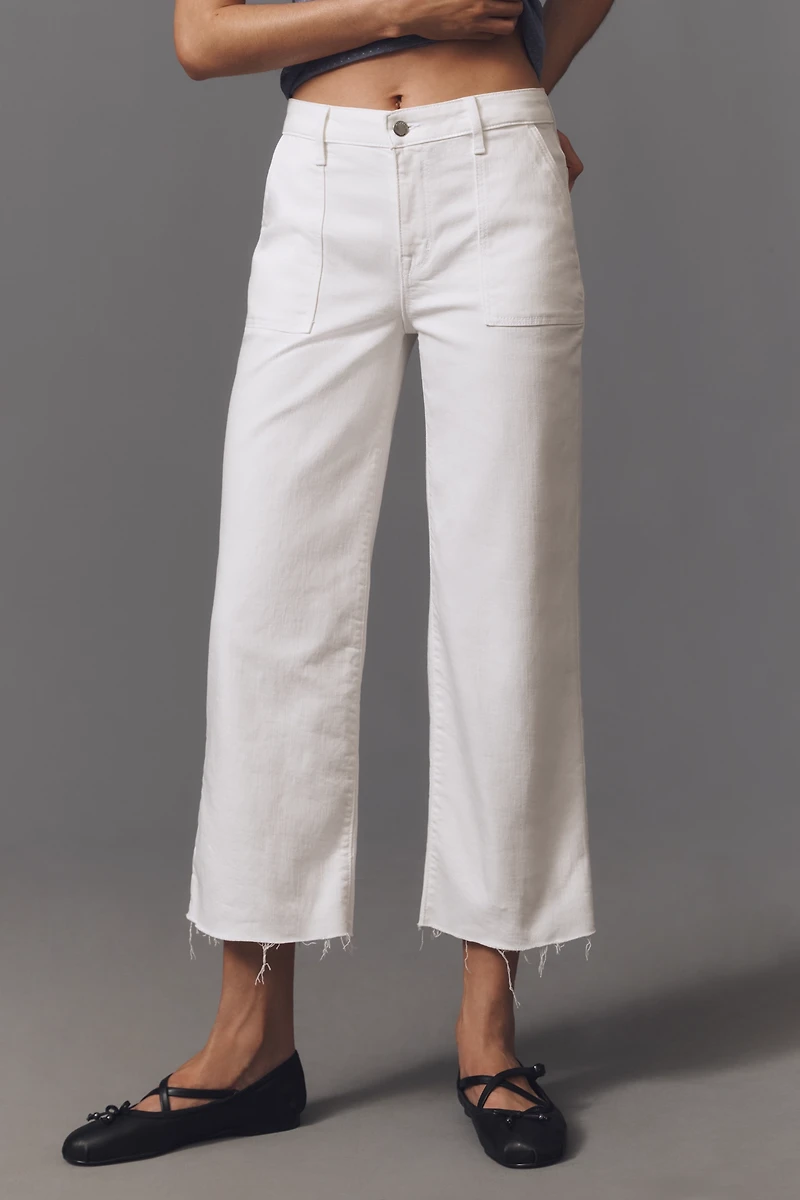 Fidelity Denim Joni Utility High-Rise Crop Wide-Leg Jeans