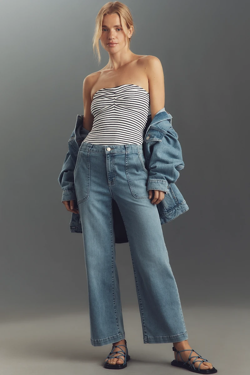 Fidelity Denim Jovi High-Rise Crop Wide Leg Jeans