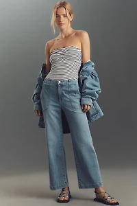 Fidelity Denim Jovi High-Rise Crop Wide Leg Jeans