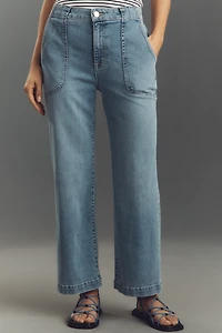 Fidelity Denim Jovi High-Rise Crop Wide Leg Jeans