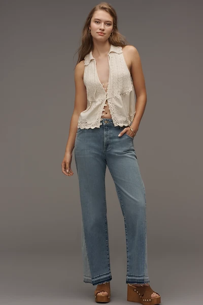 Fidelity Denim Britt High-Rise Crop Wide-Leg Jeans