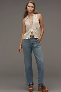 Fidelity Denim Britt High-Rise Crop Wide-Leg Jeans