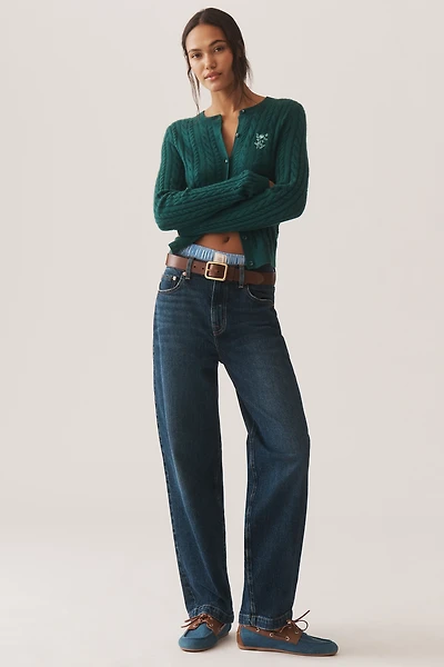Modern American Daisy High-Rise Wide-Leg Jeans