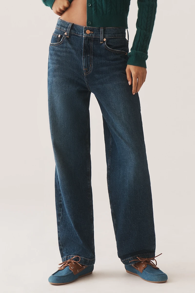 Modern American Daisy High-Rise Wide-Leg Jeans
