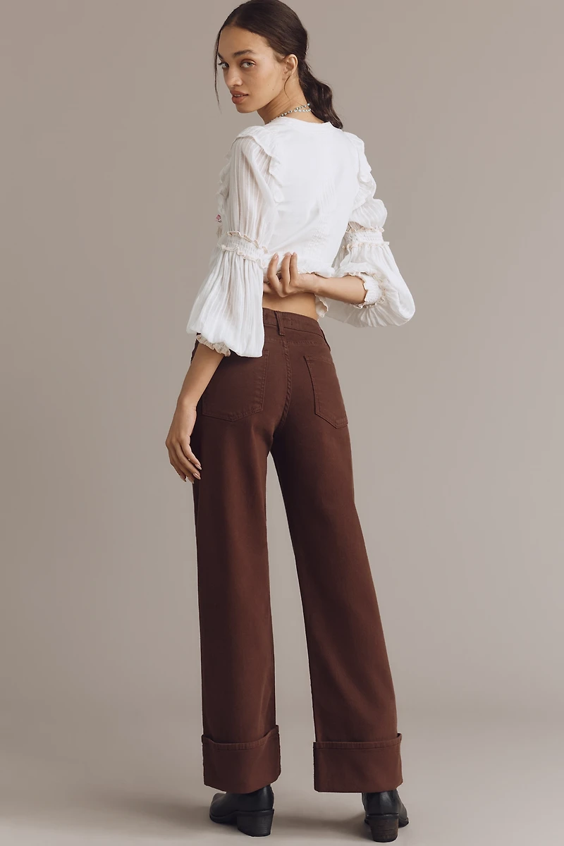 Fidelity Denim Kelli High-Rise Wide-Leg Jeans