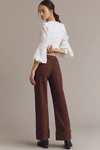 Fidelity Denim Kelli High-Rise Wide-Leg Jeans
