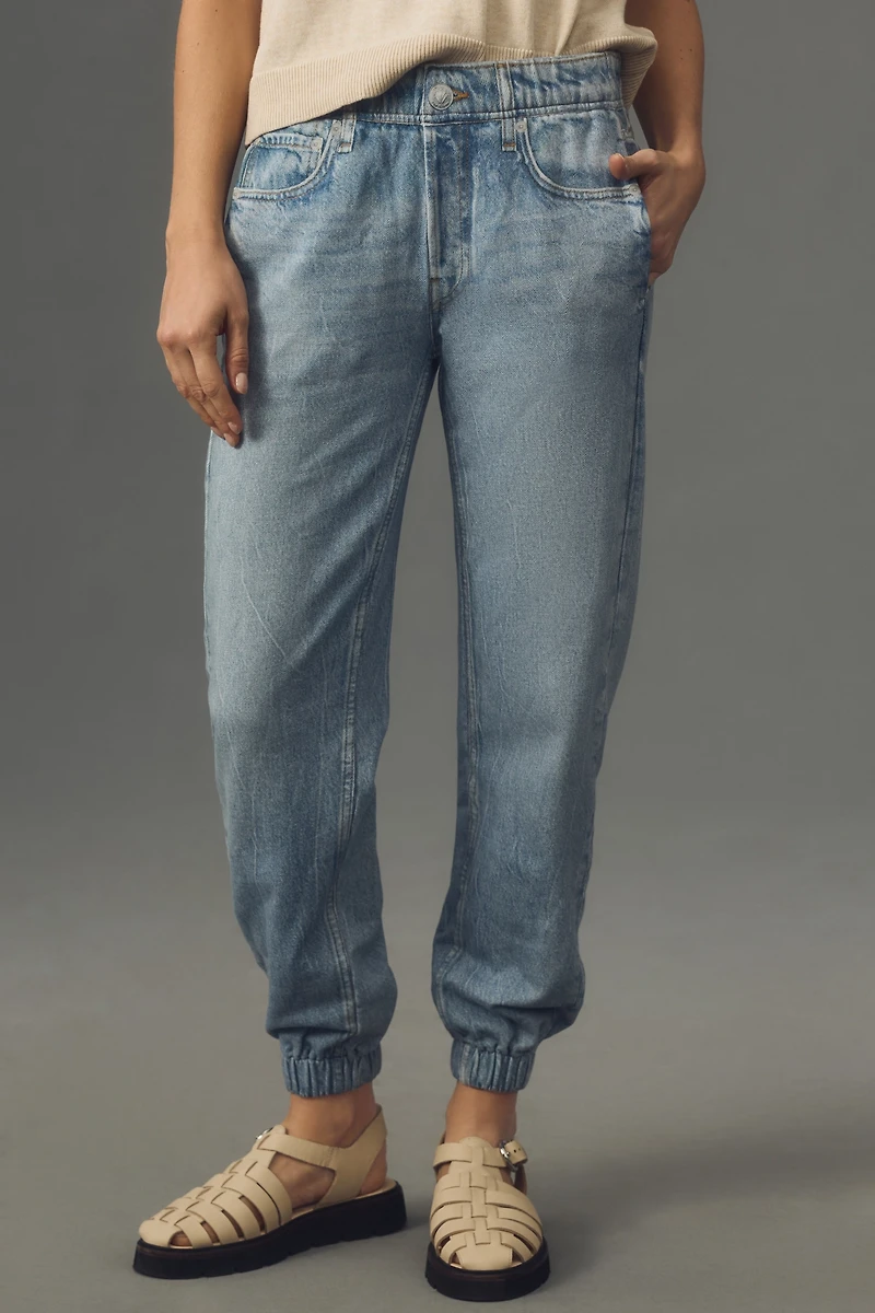 rag & bone Miramar Mid-Rise Denim-Knit Jogger Pants