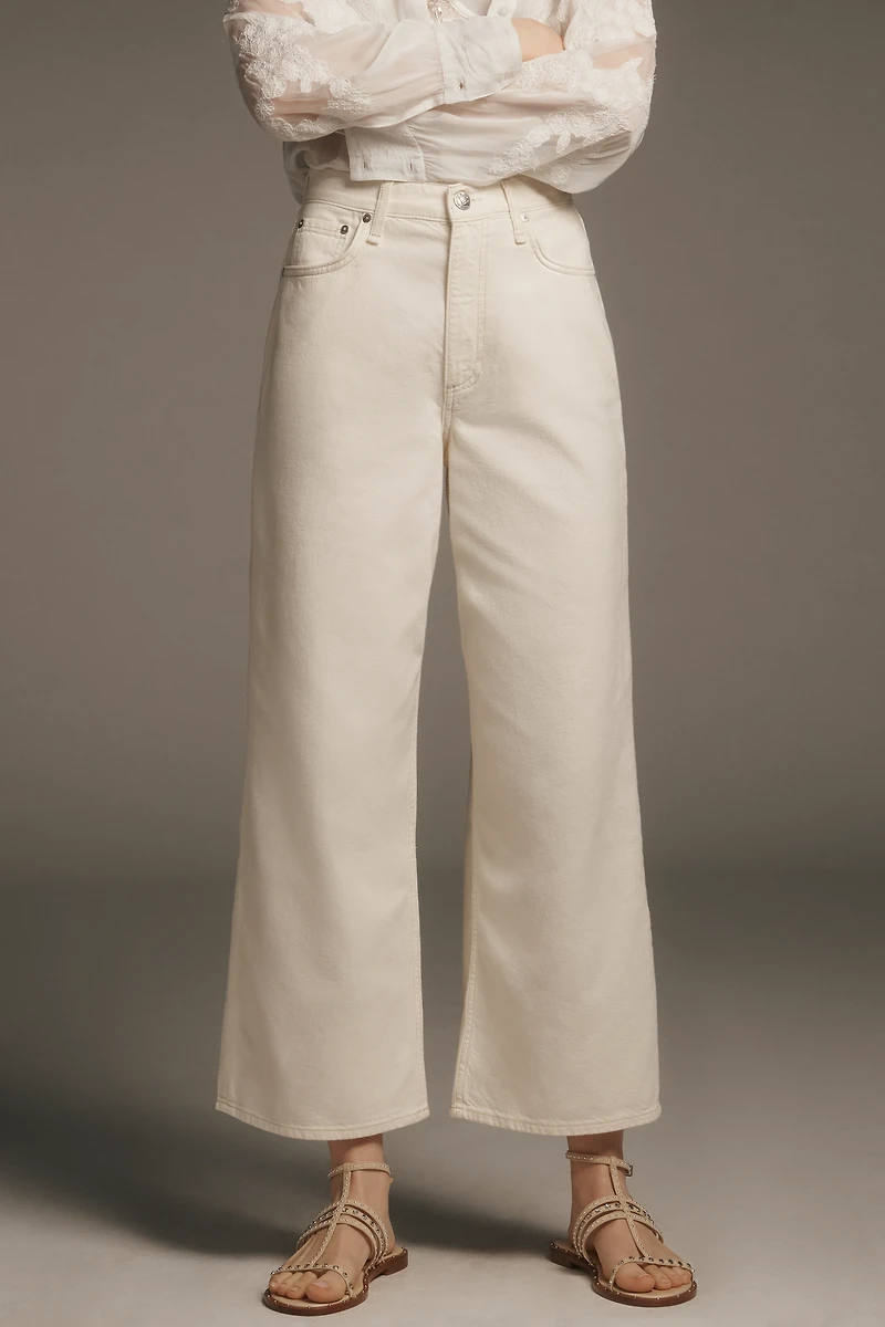 rag & bone Featherweight Andi High-Rise Crop Wide-Leg Jeans