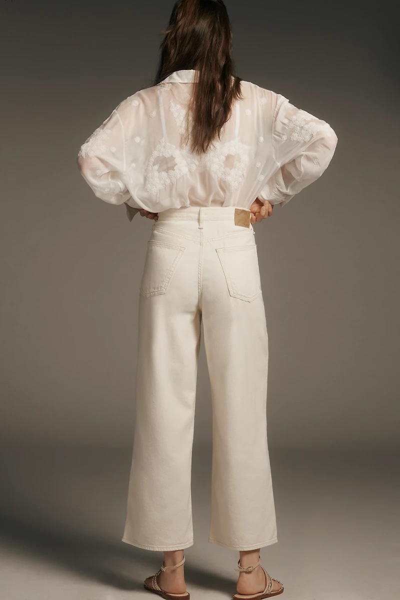 rag & bone Featherweight Andi High-Rise Crop Wide-Leg Jeans
