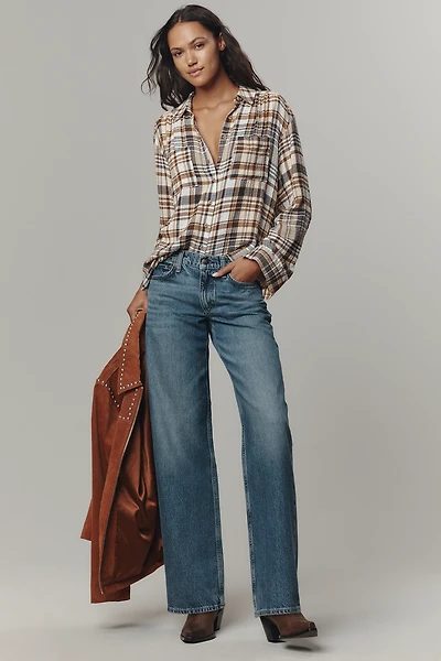 rag & bone Saige Low-Rise Relaxed Straight-Leg Jeans
