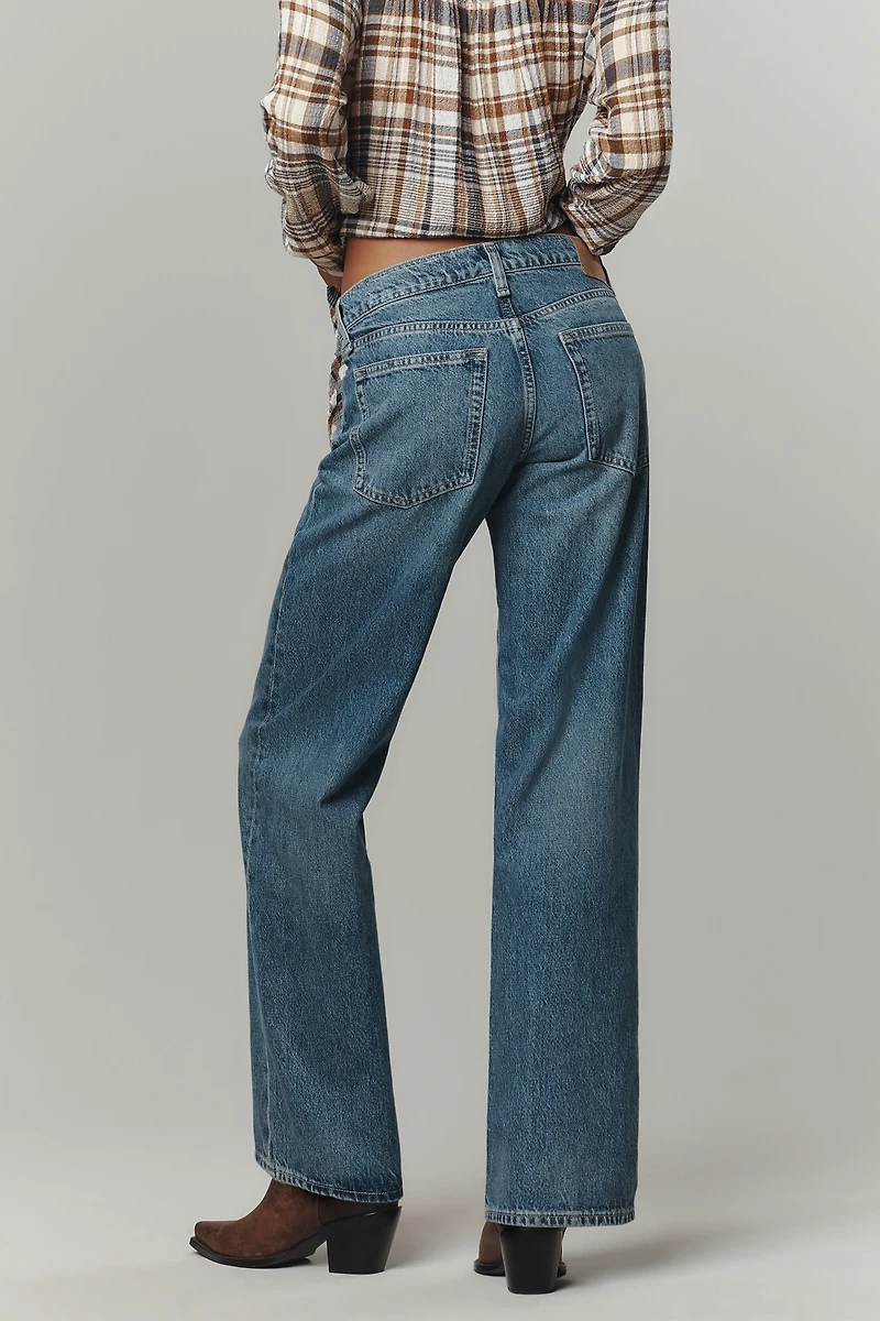 rag & bone Saige Low-Rise Relaxed Straight-Leg Jeans